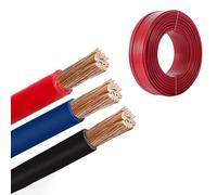 RV Wire 10/16/25/35/50mm2 Pure Oxygen-Free Copper Single-Core Flexible Cable, PVC Soft & Durable, Flame Retardant, For Marine, Solar, Automotive Use(30ft,16mm2-blue)
