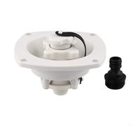 RV Yacht Water Inlet Check Valve, 11.7 x 11.7 x 7.6 cm, PP Material, for Freshwater and City Water Connections, Compatible with RVs, Yachts, Ships, Pressure(Style For)