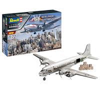 Revell Gift Set 05652 75th Anniversary Berlin Airlift 1:72 Scale Unbuilt Plastic Model Kit with Contacta Professional Glue, Paintbrush, Poster & Selected Aqua Color Paints