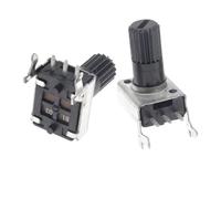 RV09 Horizontal Vertical Adjustable Potentiometer 15/20mm Shaft 1K 2K 5k 10K 20K 50K 100K 1M 0932 9 Type 3pin Seal Potentiometer(Horizontal 20MM,5K OHM_15PCS)