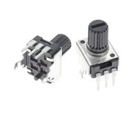 RV09 Horizontal Vertical Adjustable Potentiometer 15/20mm Shaft 1K 2K 5k 10K 20K 50K 100K 1M 0932 9 Type 3pin Seal Potentiometer(Vertical 15MM,5K OHM_15PCS)