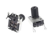 RV09 Horizontal Vertical Adjustable Potentiometer 15/20mm Shaft 1K 2K 5k 10K 20K 50K 100K 1M 0932 9 Type 3pin Seal Potentiometer(Horizontal 15MM,1K OHM_5PCS)