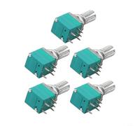 RV097NS Potentiometer with Switch, 5Pin Sealed Variable Resistor B1K-500K, for Audio Volume Control in Industrial & Commercial Equipment(5PIN B50K)