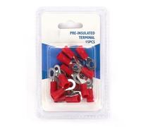 RV5.5-6 Pre Insulated Red Connector (Pack of 15 per blister) Ideal for electrical connections Provides safe and efficient connections for wiring projects in electrical systems.