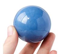 RVBLRDSE Blue Angel Crystal Sphere with Stand, Ball Decorative for Witchcraft, Home Decor Accessories Modern Interior Design,50~55mm Gemstone Stone