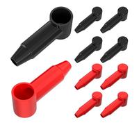 RVBOATPAT 10Pack Battery Terminal Cover for 1/4",5/16",3/8" Battery Post, Silicone Stud Terminal Cover Protector Boot fit 4 to 2/0 AWG Gauge Cable for Car Truck RV Solar