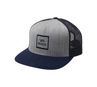RVCA Men's Adjustable Snapback Hat Baseball Cap, Trucker/Grey Heather/Navy, One Size