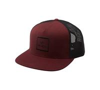 RVCA Men's Adjustable Snapback Hat Baseball Cap, Trucker/Wine, One Size