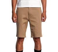 RVCA Men's Casual Stretch Chino Short/Dark Khaki, 36