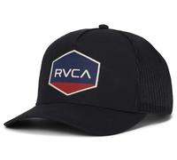 RVCA Men's Commonwealth Curved Trucker, Black, One size