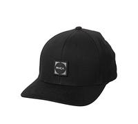 RVCA Men's Curved Brim Fitted Hat, Flexfit/Black, S-M