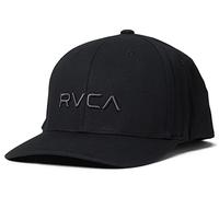 RVCA Mens Flex Fit Hats Flex Fit (Black, Large/X-Large), Black, Large-X-Large