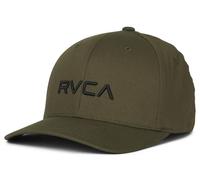 RVCA Men's Flexfit Curved Brim Fitted Hat Baseball Cap, Fatigue, L