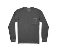 RVCA Men's PTC Pigment Long Sleeve Crew Neck Pocket T-Shirt, Pirate Black, Large