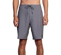 RVCA Men's Standard 4-Way Stretch Fixed Waist 19 Inch Dobby Strch 19 Boardshort/Smoke, 30