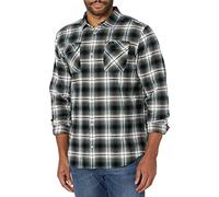 RVCA Men's Standard Fit Long Sleeve Button Shirt L/S Flannel/New Navy, Medium