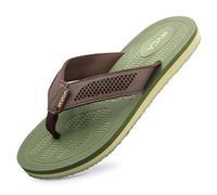 RVCA Perforated T-Bar Sandals - Breathable, Cushioned, and Durable Footwear, Brown, 6 UK