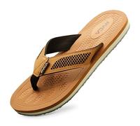 RVCA Perforated T-Bar Sandals - Breathable, Cushioned, and Durable Footwear, Tan, 13