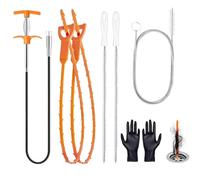 RVERPROS Drain Cleaner Spiral 1.6 m Pipe Cleaner Pipe Cleaning Spiral Drain Brush Drain Snake Clog Remover Tool for Sewer System Kitchen Toilet Shower Bath Pipe Cleaning