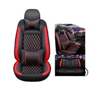 RVEVFBKBAL Car For 1 Series E81 E82 E87 E88 F20 F21 F52 F40 Universal Leather Car Seat Cover(Black Red 5-Seat)