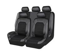 RVEVFBKBAL Car For Cadillac CT6 Leather Car Seat Covers(Black Gray)