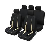 RVEVFBKBAL Car For VW For Polo 2005 Universal Car Front Rear Seat Covers(Full set Beige)
