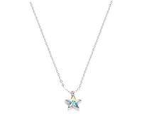 RVHAOODI 1 Pièce Pendentif Pentagramme Breloque Collier Étoile Pendentif Étoile Tour De Cou Étoile Bijoux De Cou D'étoile Collier De Chaîne Pendentifs Étoiles Délicates Blanche Alliage