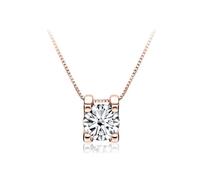 RVHAOODI 1 to 2 D Color Pink Blue Yellow Ox Head Moissanite Pendant for Women Necklace for Women - Valentine's Day Birthday