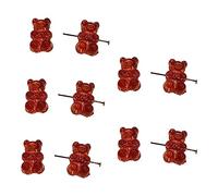 RVHAOODI 10 Pieces Bear Pendants Beads Jewelry Making Supplies