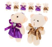 RVHAOODI 10pcs Hanging Bear Pendants Animal Plush Mini Stuffer Ornaments for Decorations Fashion Keychains for Party