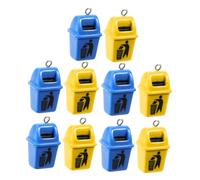 RVHAOODI 10pcs Quirky Mini Trash Can Charms Funny Hanging Pendants for Jewelry Making Durable DIY Accessories for Earrings Keychains Necklaces