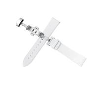 RVHAOODI 18/19/20/21/22mm - Flat Grain Cowhide Strap with Quick Release Butterfly Buckle