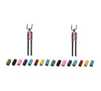 RVHAOODI 2 Ensembles Bijoux De Cou Pendentif En Acier Inoxydable Collier Femme Pendentif De Stockage De Parfum Collier Chaîne Clavicule Accessoires Facile Hommes Et Femmes