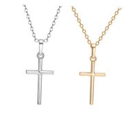 RVHAOODI 2 Pièces Collier Pendentif Gothique Femme Croix Foulard Clavicule Accessoire De Bijoux Collier Chic Alliage Silver