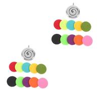RVHAOODI 2 Pièces Pendentif Aromathérapie Charme De Collier De Parfum Pendentifs De Collier Dhuile Essentielle Collier Pendentif Arôme Charme Aromatique Charmes De Coton Évider Décations