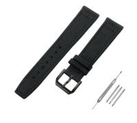 RVHAOODI 20mm 21mm 22mm Nylon Canvas Watchband for IWC PILOT Portugal PORTOFINO Fabric Watch Strap Folding Buckle Cowhide Leather Belt