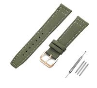 RVHAOODI 20mm 21mm 22mm Nylon Canvas Watchband for IWC PILOT Portugal PORTOFINO Fabric Watch Strap Folding Buckle Cowhide Leather Belt