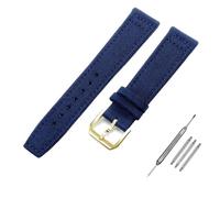 RVHAOODI 20mm 21mm 22mm Nylon Canvas Watchband for IWC PILOT Portugal PORTOFINO Fabric Watch Strap Folding Buckle Cowhide Leather Belt