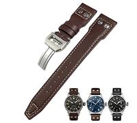 RVHAOODI 20mm Genuine Leather Watchband for Watch 18 Cowhide Soft Watch Strap