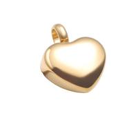 RVHAOODI 20pcs/lot Stainless Steel 4 Colors Heart Locket Cremation Heart Charms Memorial Necklace Keepsake Pendant