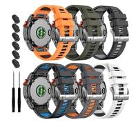 RVHAOODI 22 mm bracelet de montre pour Fenix 7/7 Pro/6/6 Pro/5/5 Plus, bracelets en silicone souple Quickfit pour Forerunner 965 955/Approach S70 47 mm/Instinct 2/quatix 7 Smartwatch