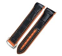 RVHAOODI 22mm 21mm 20mm New Nylon Fabric Cowhide Composite Rubber Watchband Fit for Omega 300 Planet Ocean 600 Watch Strap