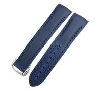 RVHAOODI 22mm 21mm 20mm New Nylon Fabric Cowhide Composite Rubber Watchband Fit for Omega 300 Planet Ocean 600 Watch Strap