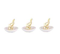 RVHAOODI 2pcs Desktop Decoration White Rings Jewelry Display Desktop Decor Vanity Tray Dish