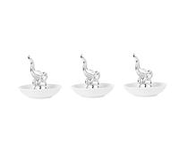RVHAOODI 2pcs Desktop Decoration White Rings Jewelry Display Desktop Decor Vanity Tray Dish