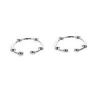 RVHAOODI 2pcs Ring Decorative Joint Jewelry Engagement Girl Korean Boho Decorations Trendy Decor for Finger Accessory Silver jewellery