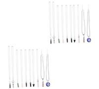 RVHAOODI 2sets Necklaces for Women Fashion Layered Pendants Crystal Female Elegant Occasion Necklace 10pcs*2 jewellery