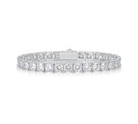 RVHAOODI 3-6.5mm Moissanite for D Color clarity Diamond S925 Sterling Silver Moissanite Tennis Bracelet
