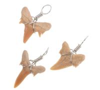 RVHAOODI 3 Pièces Pendentif Dent De Requin Dents Réalistes Bijoux De Bricolage Bracelet Breloques nements Pendentif Charmes De Dents Charmes Pour L'artisanat Collier De Dent Fil De Fer