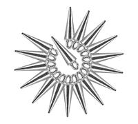 RVHAOODI 30 Pièces Pendentif En Alliage De Zinc Pointe De Charme De Style Punk Goth Sterling Fme Perles Bijoux Charmes En Vrac Charme De Pointe Colliers Long Silver
